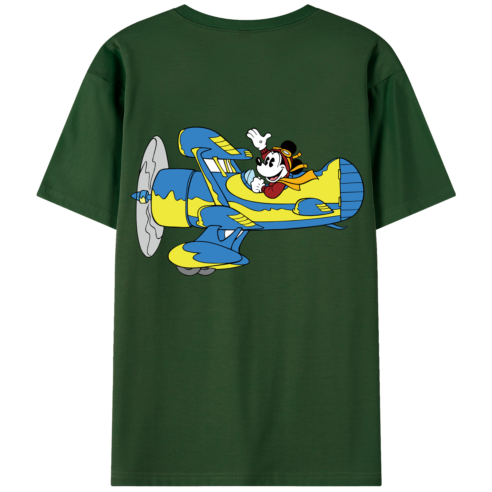 （画像用） ミッキーマウス Mickey Mouse 綿100％半袖Tシャツ（背面プリント）